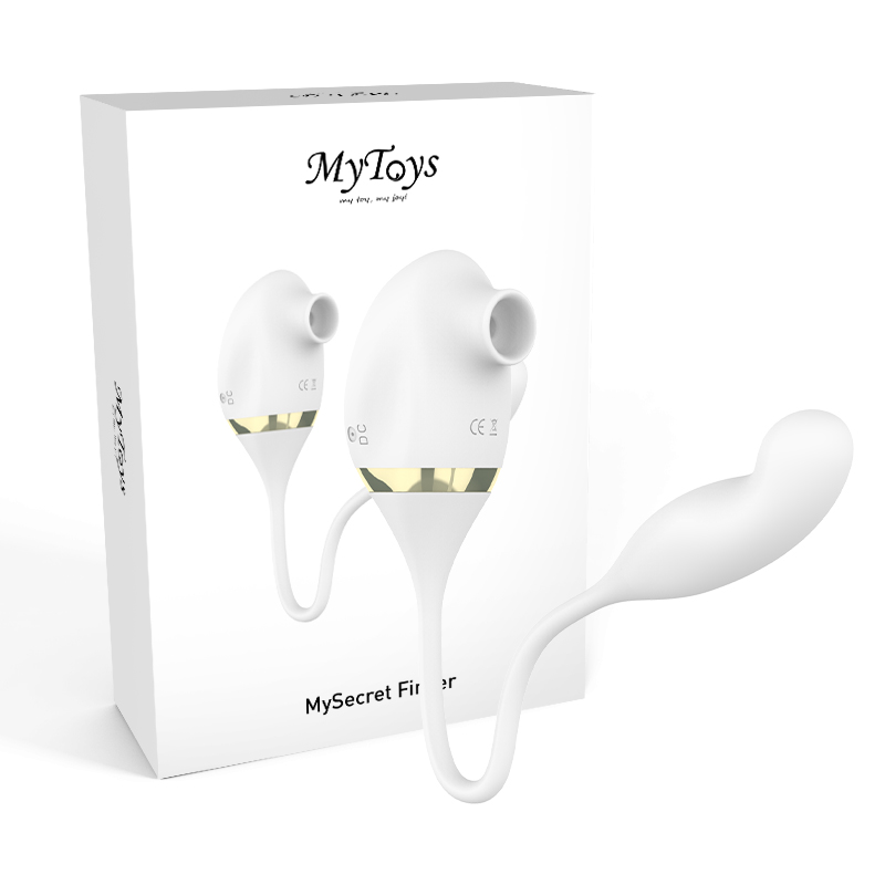 MyToys|德國 MySecret Finger 潮吹神器二代 吸吮震動 G點破壞者 - 純淨白