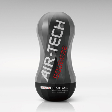 日本TENGA AIR-TECH SQUEEZE 軟殼增壓重覆使用飛機杯-堅毅黑 ATS-001B