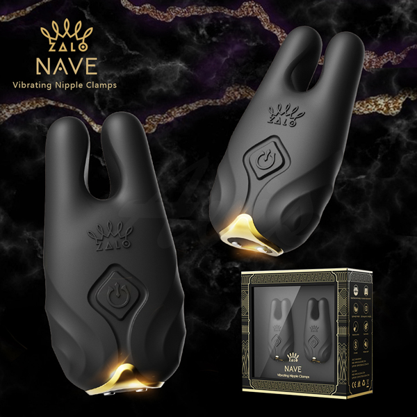 Zalo|Nave|電動遙控乳頭夾 曜石黑