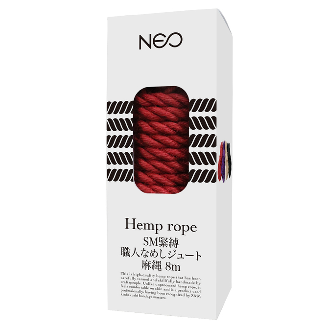 NEO|SM緊縛 繩縛工匠精心製作黃麻繩 紅色 8公尺