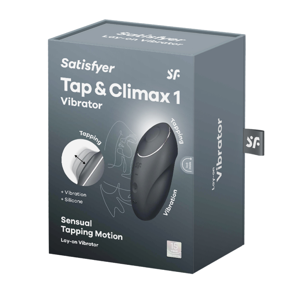 Satisfyer｜德國 Tap & Climax 1 陰蒂拍打震動器(深灰)