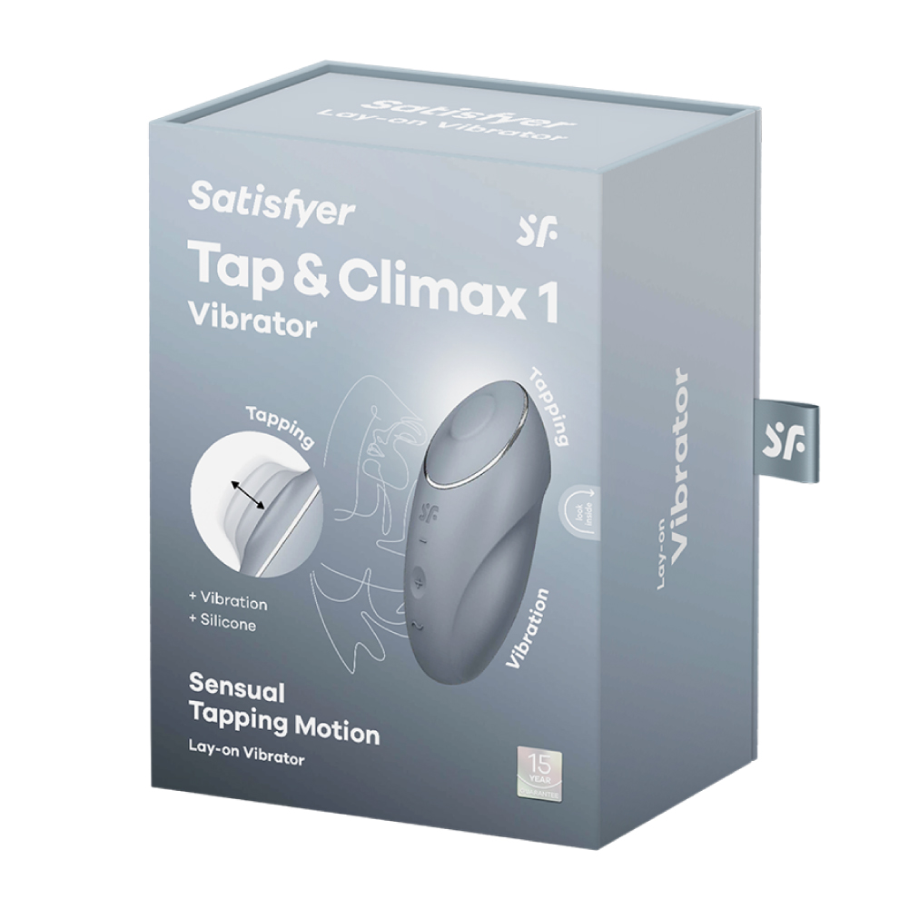 Satisfyer｜德國 Tap & Climax 1 陰蒂拍打震動器(淺灰)