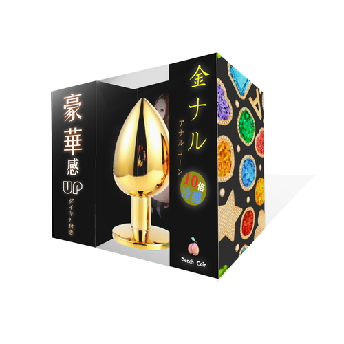 M-ZAKKA|金娜魯 豪華肛門栓塞 寶石肛塞 L - 白色