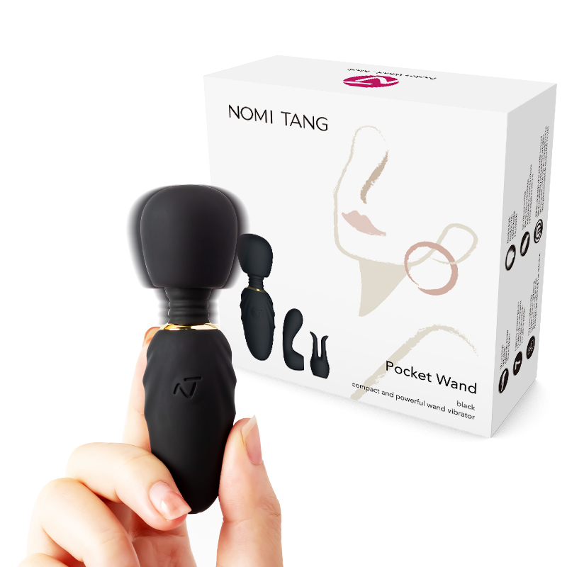 Nomi Tang|德國 Pocket Wand 口袋魔法棒 迷你 電動按摩棒 - 黑色
