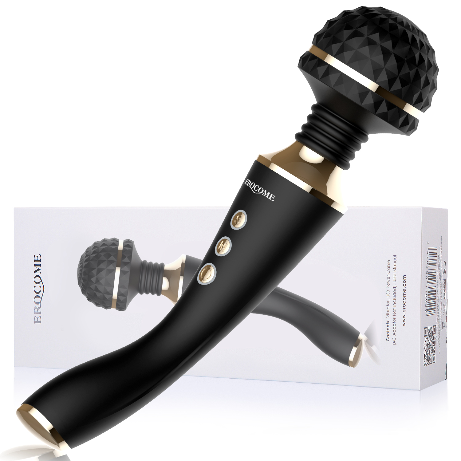 EROCOME|伊珞 南冕座 CR. AUSTRILIS 暖感BOOST VIBE 衝刺型 AV按摩棒 - 黑色