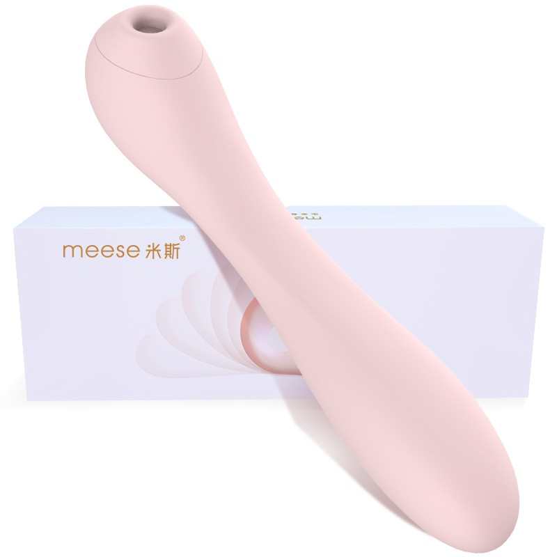 MEESE|米斯 可彎曲吸吮震動棒 角度超展開 電動吸吮棒 - 少女粉