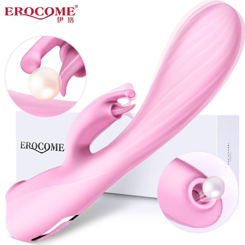 EROCOME伊珞.三角座 - Triangulum - 三合一舔吸震動棒 粉色