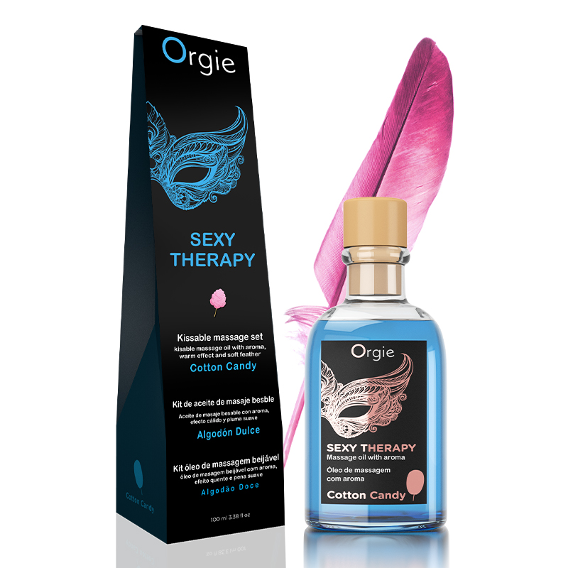 Orgie|葡萄牙 Lips Massage Kit 熱感按摩油套裝 COTTON CANDY 香甜棉花糖口味 - 100ml