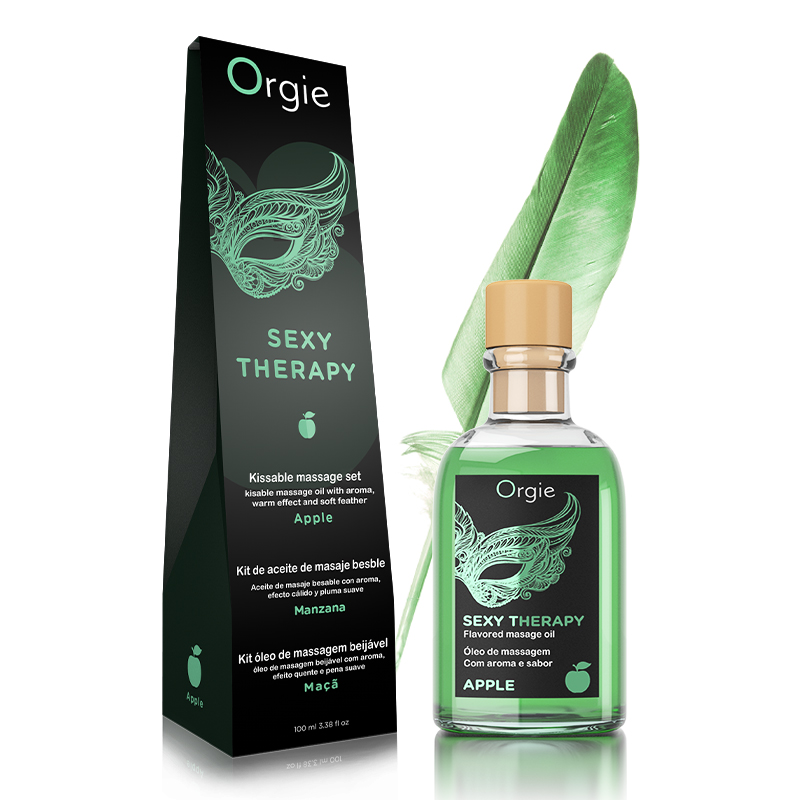 Orgie|葡萄牙 Lips Massage Kit 熱感按摩油套裝 APPLE 清爽青蘋果口味 - 100ml