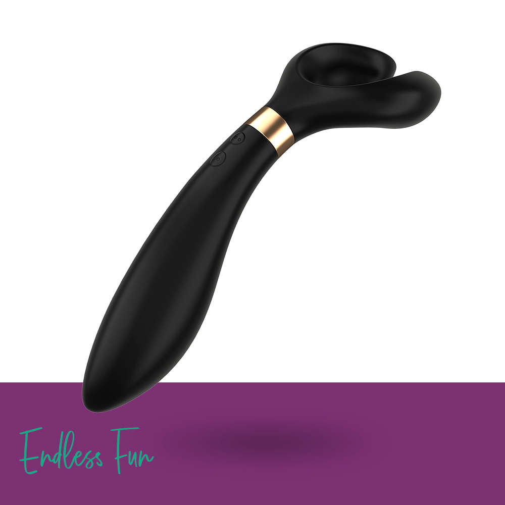 Satisfyer|德國 Endless Fun Y字 震動按摩器 男女適用 - 黑色