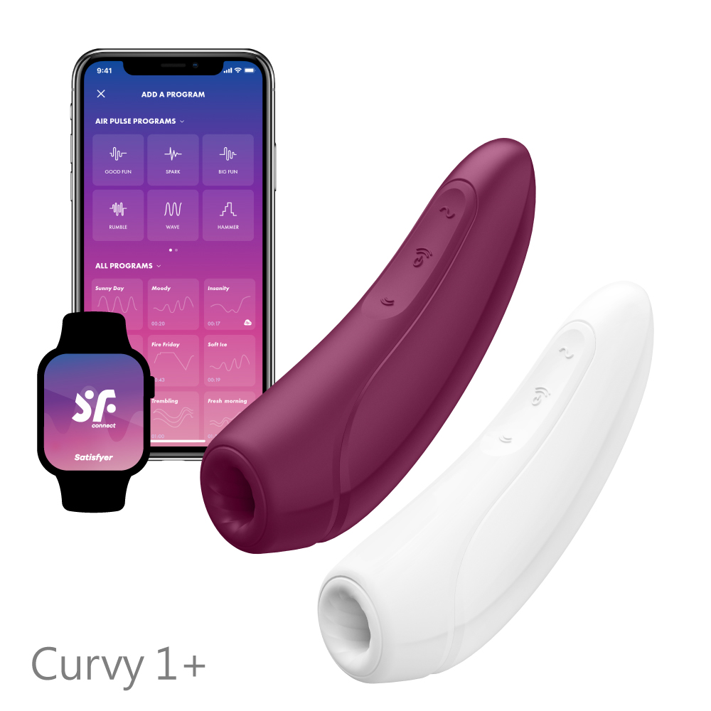 Satisfyer｜德國 Curvy 1  智能吸吮陰蒂震動器 吸吮跳蛋 - 紅