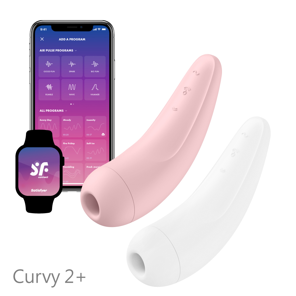 Satisfyer|德國 Curvy 2 智能吸吮陰蒂震動器 吸吮跳蛋 - 粉