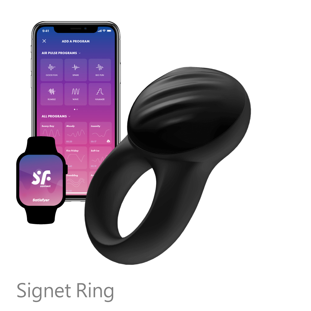 Satisfyer|德國 Signet Ring 智能男士精力環 - 藍
