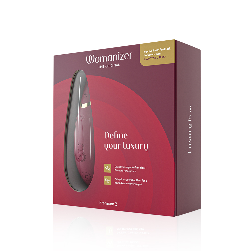 Womanizer|德國 Womanizer Premium 2 吸吮愉悅器 吸吮跳蛋 - 酒紅