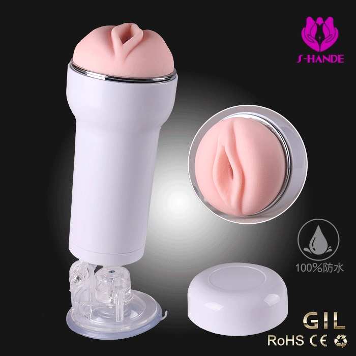 香港S-HANDE-(白)MONROE Gil 超震憾快感!吸盤式免手持男用電動自慰杯